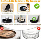 Metal Lazy Susan Organizer, 8.7 Inch Anti-Rust Turntable for Cabinet, Kitchen, Dining Table, Bathroom – Rotating Spice Rack, Spinner Storage, Round Carousel Organizer for Countertop Black