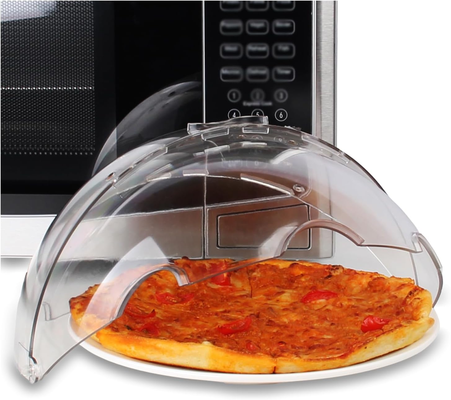Flippable Microwave Splatter Cover,Microwave Cover for Food, Dish, Higher Microwave Plate Cover for Heating, Stay-Inside Splatter Guard for Microwave Oven, Innovative Lid-10.5 IN