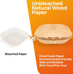 Air Fryer Paper Liners: 100Pcs Parchment Paper, 8" Air Fryer Liner Disposable for Microwave, Non-Stick Square Air Fryer Basket Liner