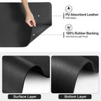 Dish Drying Mat for Kitchen Counter | Coffee Bar Mat for Countertops | Heat Resistant Drainer Mat with Non-slip Rubber Backed | Hide Stain Kitchen Absorbent Draining Mat | Black 16"x24"