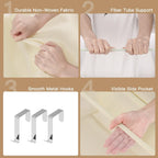 Criusia Shoe Storage, Over the Door Shoe Organizer, Hanging Closet Shoe Storage with Large Deep Pockets, Fits 16–24 Pairs of Sneakers, Sandals, Boots, Beige