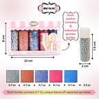 Confect Game Night Sprinkles – Mix with Copper & Silver Dragees, Bright Blue Jimmies, Rose Gold & Pink Sparkling Sugar | Vegan, Gluten-Free, Nut-Free, Soy-Free, Dairy-Free Cake & Cupcake Decorating Topping - 5oz