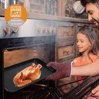 SS&CC Nonstick Baking Sheet Pan Set of 3, 0.8mm Carbon Steel Cookie Sheets for Oven - Half/Quarter/Jelly Roll Pans with Diamond Texture, PFOA-Free & Oven Safe (17.5x12, 15.5x10.2, 13.5x9.5 Inch)