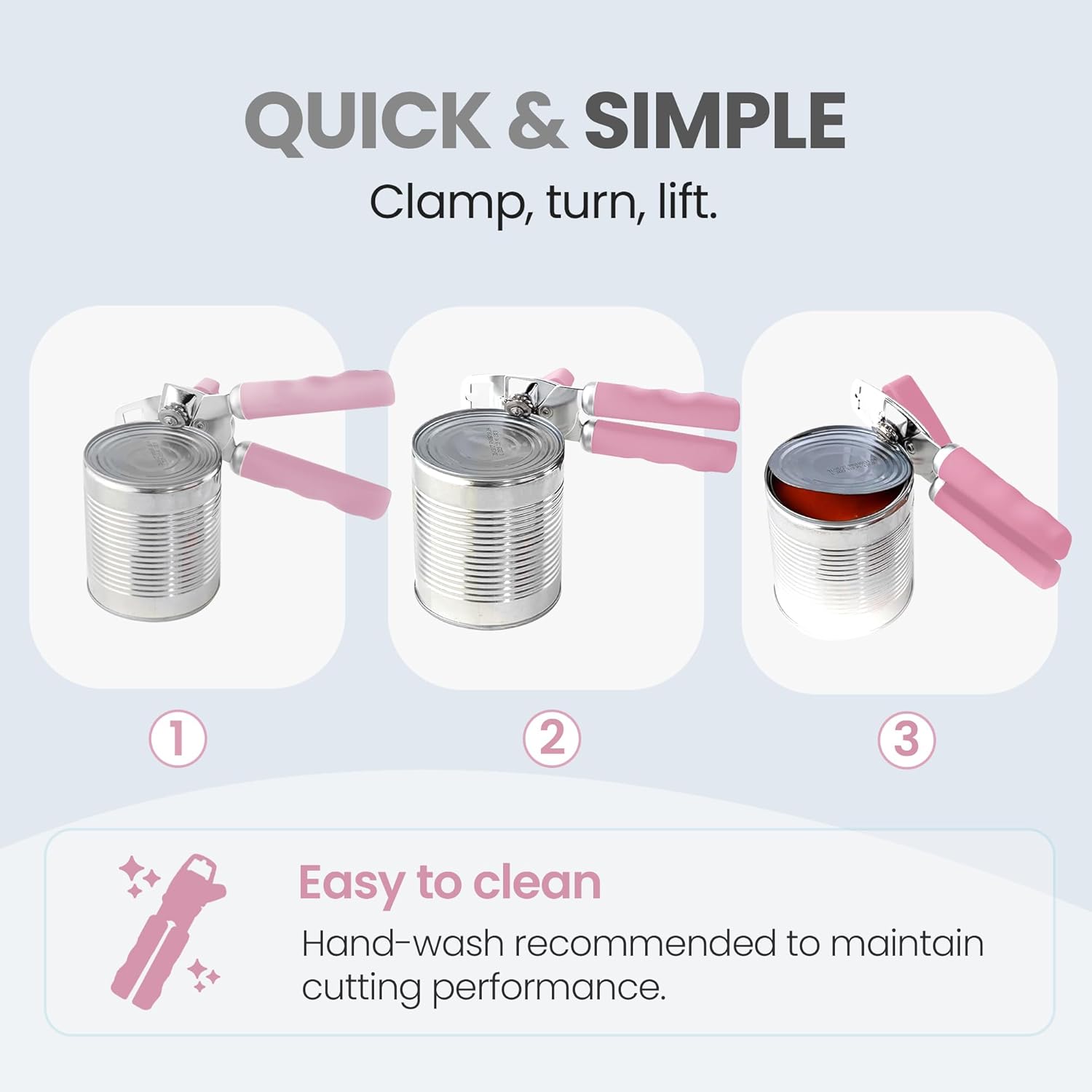 Zulay Kitchen Heavy Duty Stainless Steel Can Opener Manual with Bottle Opener - Rust Proof Manual Can Opener With Turn Knob & Soft Grip Handles