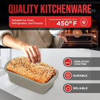 Nonstick Loaf Pan Set Pack of 4, 7" to 11" Large Baking Bread Pan, Oven Safe Up to 450°F, PFOA, PFOS, PTFE Free, Space Saving Stackable Design, Stain Resistant, Dishwasher Friendly, White Marble