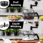 Geedel Hand Food Chopper, Vegetable Quick Chopper Manual Food Processor, Easy To Clean Food Dicer Mincer Mixer Blender, Rotary Onion Cutter for Garlic, Salad, Salsa, Nuts, Meat, Fruit, Ice, etc