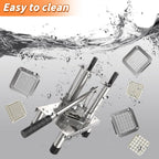 Commercial French Fry Cutter,Stainless Steel French Fries Machine,Heavy Vertical Cutter Vegetable Chopper,with 3 Replacement (1/2 Inch, 3/8 Inch and 1/4 Inch Blades),for Restaurants and Home Kitchen