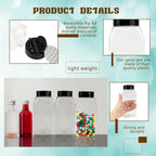 32 Pack 16 oz Plastic Spice Jars with Cap Clear Empty Square Spice Bottle with Shaker Lids Large Empty Seasoning Containers for Storing Spice Salt Seasoning