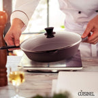 Glass Lid - 10"-inch/25.4-cm/264mm - Compatible with Lodge - Fully Assembled Tempered Replacement Cover - Oven Safe for Skillet Pots Pans - Universal for all Cookware: Cast Iron, Stainless Steel