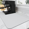 Coffee Mat - Absorbent Hide Stain Rubber Backed Dish Drying Mat for Kitchen Counter - Bar Mats for Countertops Accessories Fit Under Coffee Maker Espresso Machine