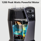 Liebe&Lecker Smoothie Blender with 1200W-Peak-Watts, Powerful Smoothie Maker Smart Technology Blended Frozen Fruit for Smoothies, with BPA Free 28-oz To-go Cup and 50-oz Jar