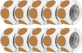 Perco Kraft Brown 3-Inch Perforated Circle Dot Sticker Labels — 10 Rolls, 5,000 Round Stickers — Natural, Cardboard-Like Surface with Permanent Adhesive for Organizing, Crafting & More—Made in USA