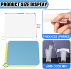 Yinkin 6 Pcs Drain Covers to Keep Bugs Out Silicone Shower Floor Tub Stoppers Bathtub Drain Stoppers Sewer Anti-Odor Mats Deodorizing Plugs for Bathroom(6 x 6 Inch,Square,Blue, Yellow and White)