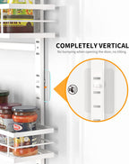 Moforoco White Narrow 9-Tier Over The Door Pantry Organizer, Pantry Organization and Storage, Metal Hanging Basket Wall Spice Rack Seasoning Shelves, 12.2"