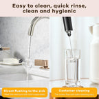 Milk Frother Handheld Rechargeable with Stand, Frother Wand Foam Maker 3 Speed Adjustable Drink Mixer with Detachable Stainless 2 Whisks Electric Coffee Frother Stirrer For Latte, Cappuccino, Egg