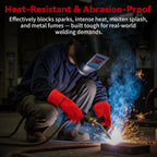 16 Inch Welding Gloves Heat Resistant 932°F for BBQ,Oven,Grill,Fireplace MIG,TIG,Stick Welding,Forging,Animal Handling