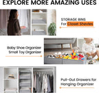 Criusia 20 Pack Drawer Organizer Bins - Grey Fabric Closet Organization and Storage Dividers for Baby Clothes, Adult Socks, Underwear, Bra, etc.