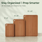 Bamboo Cutting Board, Durable Wood Cutting Boards for Kitchen with Deep Juice Grooves & Built-in Handles, Ideal Charcuterie & Chopping for Meat, Vegetables and Fruits Ideal Kitchen Gifts