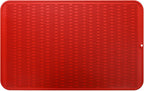Silicone Dish Drying Mat for Multiple Usage,Easy clean,Eco-friendly,Heat-resistant Silicone Mat for Kitchen Counter or Sink,Refrigerator or Drawer Liner Red 3XL 28 inches x 18 inches