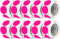 Perco Fluorescent Pink 3-Inch Perforated Circle Dot Sticker Labels — 10 Rolls, 5,000 Round Stickers — with Permanent Adhesive for Moving Boxes, Sale Signage, Displays, Status Messaging—Made in USA
