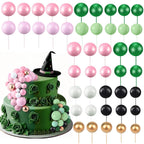 108 Pcs Balls Cake Topper DIY Cupcake Insert Foam Balloons for Cake Baking Wedding Anniversary Birthday Decoration(Vivid Color,Multi Sizes)