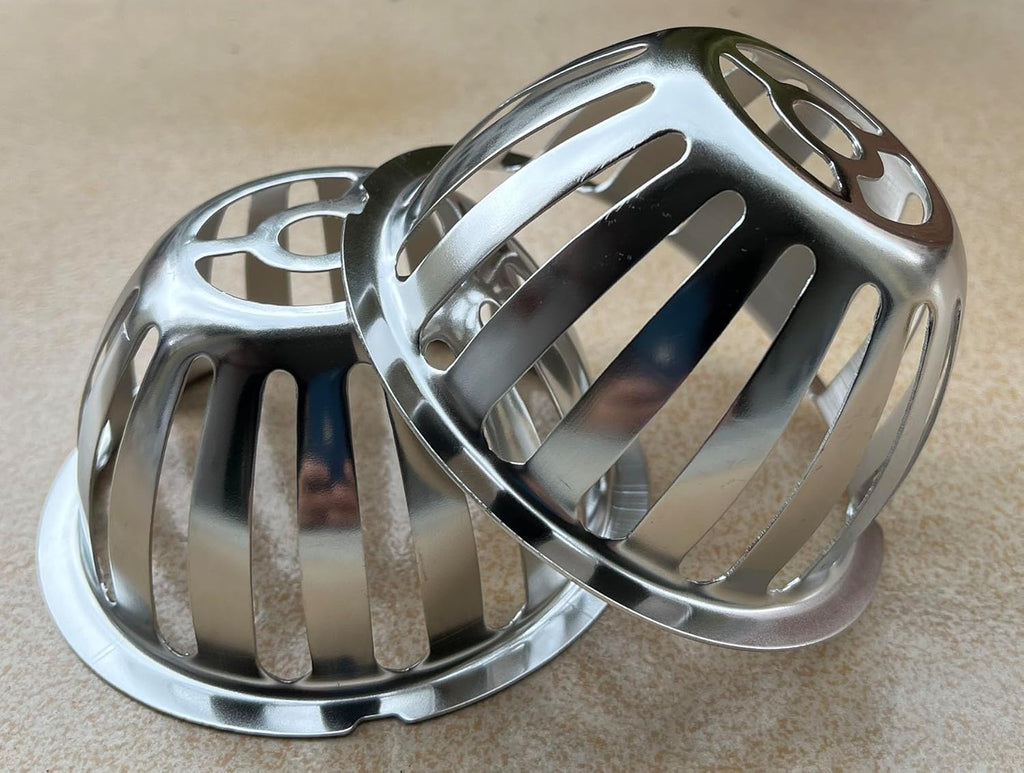 Stainless Steel Roof Dome Drain Cover Strainer Anti-Clogging Atrium Grate 2pcs/pk (Φ: 4 inch)