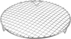 uxcell Round Cooking Rack with Legs, Dia 9.8 Inch 304 Stainless Steel Barbecue Grill for Cooking Baking Barbecue Air Fryer Racks, Silver