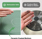Redchef Ceramic Non Stick Egg Pans, Nonstick Frying Pan Skillet, 8 inch Cooking Pan Non Toxic with Stay Cool Handle for Induction, PTFE & PFAS & PFOA Free, Dishwasher/Oven Safe (Green)