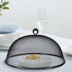 HEMOTON Mesh Food Cover Stainless Steel Mesh Dome Food Cover Protector, Round Mesh Screen Food Tent for Kitchen, Outdoor, Picnic, Reusable, Large,15.7-Inch