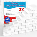 Magic Sponge Erasers, 100 Pack 2X Density Stronger Melamine Sponge Foam Pads, Multi-Functional Household Cleaning Cleaner for Kitchen, Bathroom, Bathtub, Sink, Wall Cleaner