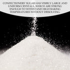 The Spice Lab Confectioners Sugar - Extra Coarse Sugar - 1 Pound - Con AA - Sugar Crystals for Baking and Cupcake Decorations - Excellent for Decorating Candy - Perfect for Bakeries