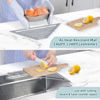 Ohuhu Triangle Roll Up Dish Drying Rack, Anti-Slip Organizer for Kitchen Sink Drying Rack with Full Silicone Wrapped for Top of Sink Coner Grey