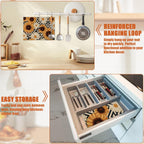 Vintage Sunflower Daisy Dish Drying Mat for Kitchen Counter Microfiber Absorbent Dish Kitchen Drying Mat Draining Reusable Washable for Dishes/Utensils/Counterto