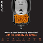 Air Fryer - 8.6 Quart Extra-Large Air Fryer, 2 Simple Dial Controls, 1800 Watts - Quick Heat Circulation Technology, Low Fat Cooking Less Calories - Removable Squared Basket - Black