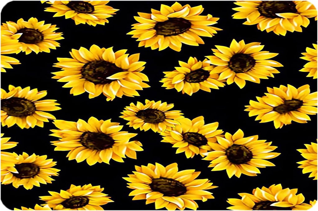 Dish Drying Mat Foldable Fall Kitchen Drying Mat Absorbent Sink Mat Multi-Purpose Coffee Pad Easy To Clean,Kitchen Gadgets,sunflower decor(sunflower) (12inches*15inches)