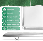 Baking Sheets 2 Pieces with A Rack, HKJ Chef Cookie Sheets and Nonstick Cooling Rack & Stainless Steel Baking Pans & Toaster Oven Tray Pan, Rectangle Size 12.5 x 10 x 1 inch & Non Toxic