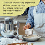 1PCS 1-1/2Cup (360ml, 12oz) Single Measuring Cup, Stainless Steel Measure Scoop, Metric and US Measurement, Dishwasher Safe