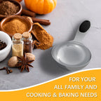 1PCS 1 Tbsp(3tsp, 1/2oz, 15ml) Single Measuring Spoon with Black Silicone Grip, Stainless Steel Individual Measure Scoop Only