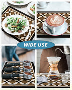 AMOAMI Coffee Mat Hide Stain Rubber Backed Absorbent Dish Drying Mat for Kitchen Counter - Fits Under Coffee Maker or Machine - 16X24