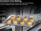 CURTA 6 Pack Aluminum Sheet Pan Perforated, NSF Listed Half Size 18 x 13 inch Commercial Bakery Cake Bun Pan, Baking Tray