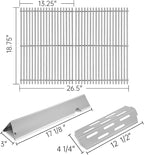 Kalomo Grill Grates Parts for Weber Genesis II E-310, S-310, E-315, E-330, E-335, S-335, LX S-340, E-340, 66802, 66795 18”Flavorizer Bars Stainless Steel Grids BBQ Gas Grill Replacement Parts