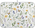 Wildflowers Butterflies Botanical Leaves Dish Drying Mat for Kitchen Counter Absorbent Microfiber Drying Pad, Medium 16x18 in, Reversible Drainer Mats