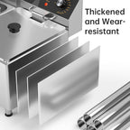 Commercial Deep Fryer 3500W Electric Countertop Fryer 25.4Qt Heavy Duty Large Stainless Steel Deep Fryers with Double Baskets, Lid and High Legs for Restaurant, UL Certified