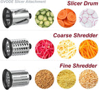 Meat Grinder and Cheese Grater Attachment for KitchenAid Stand Mixer, Slicer Shredder & Meat Grinder with Sausage Stuffer, 2 Pcs for Kitchen Aid Accessories and Attachments