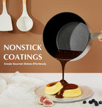 KOCH SYSTEME CS Stainless Steel Saucepan Set, 1 Quart & 2 Quart Sauce Pan Sets with Nonstick Coating, Stainless Steel Pot Set, Induction Steel Pots, Easy to Clean, Oven Safe