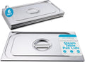 BIRDROCK HOME Stainless Steel Steam Table Pan Lids - Restaurant and Catering Supplies - 24 Gauge Steel - Perfect for Meal Prep, Cooking, and Food Storage Container - 6 Pack, Fits Full-Size Hotel Pans