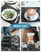 AMOAMI Coffee Mat Hide Stain Rubber Backed Absorbent Dish Drying Mat for Kitchen Counter - Fits Under Coffee Maker & Espresso Machine (16X24, Ink)