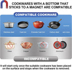 Induction Cooktop, Commercial Electric Stove with 17 Power Levels, 200-1800W, 176~464°F, Child Safety Lock, 18-hour Timer, 1800W Induction Hot Plate Burners for Cooking