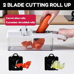 Vegetable Chopper,25 in 1 Multifunctional Food Chopper with Container,Kitchen Vegetable Slicer Dicer Cutter,Veggie Chopper Fruit Salad Potato,13 Blade Stainles Steel Blades（White）