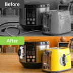 6PCS Cord Organizer for Appliances, Upgraded Kitchen Appliance Cord Wrap, Cord Holder Stick on Pressure Cooker, Coffee Maker, Air Fryer and Blender(3 Black + 3 White)